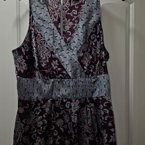 Lane Bryant Purple and Blue Floral Dress